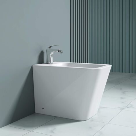 doporro WC Bidet Sospeso 59,5x36x41cm in Ceramica Superficie Antisporco Düren112