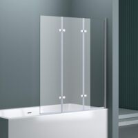doporro Parete Vasca da Bagno Doccia130x140cm, Parete Sopravasca Doccia Destra Vetro Trasparente 6mm Cortona116R