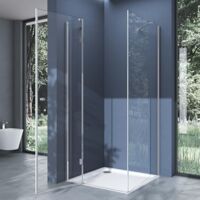 doporro Box Doccia 100x140x190cm, Cabina Bagno Vetro di Sicurezza ESG Vetro Trasparente Incluso Rivestimento Facile da Pulire Ravenna05k