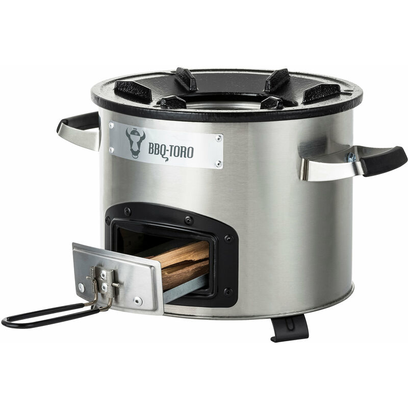 BBQ-Toro Rocket Stove RAKETE 1, Stufa a razzo in acciaio inox