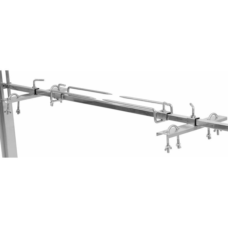 Set Spiedini BBQ-TORO Per Campeggio – Girarrosto 90 Cm Con Motore A Batteria, Aghi Per Carne E Supporti