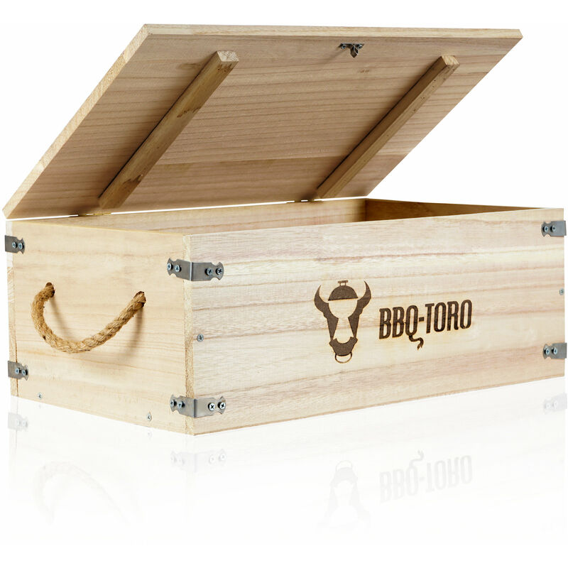 BBQ-Toro Box rustico in legno 27,5 l per forno olandese e accessori per  grill