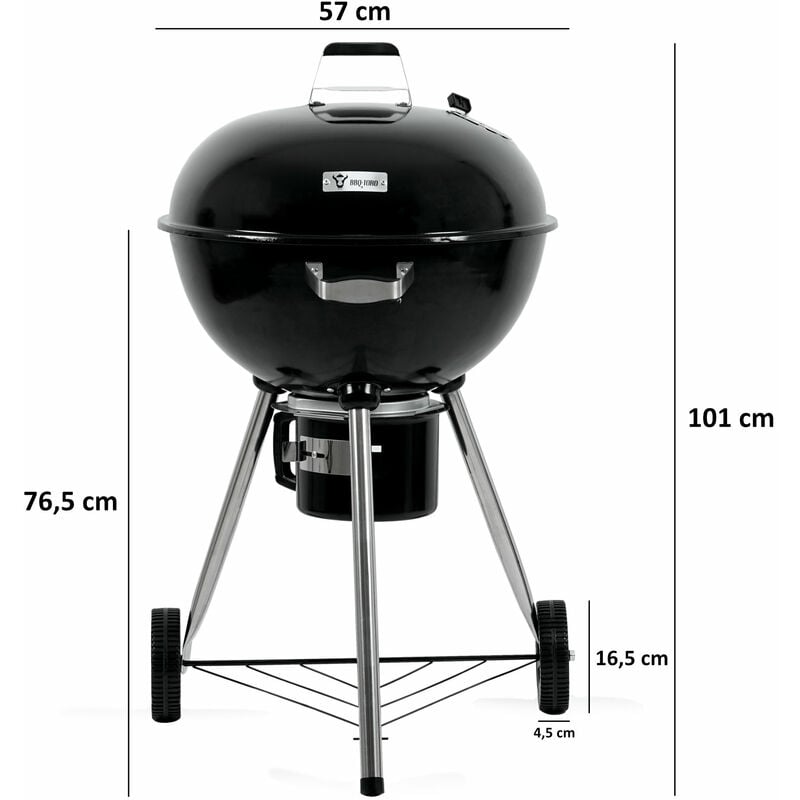 BBQ-Toro kettle grill Ã˜ 57 cm Superficie griglia Ã˜ 53,5 cm BBQ kettle grill  carbonella