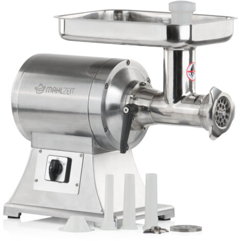 Tritacarne elettrico in acciaio inox Mahlzeit argento 450W 75kg/h con accessori per insaccare Macchina per salsicce