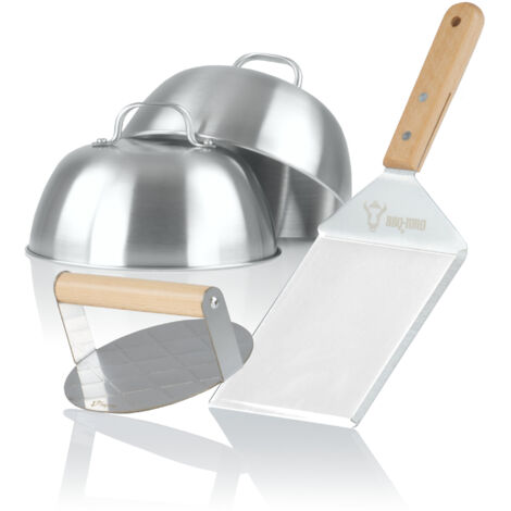 bremermann Set di cappe per hamburger, 16 cm, in acciaio