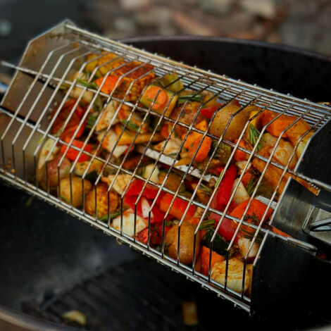 KEYIDO 20 spiedini per kebab in acciaio inox 304 di alta qualità, lunghi 40 cm, piatti in metallo, spiedini per barbecue, riutilizzabili, con custodia portatile (39,9 cm