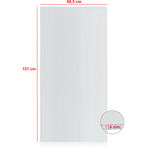 Lastre A Camera Cava 14x In Policarbonato, 4 Mm Pannello A Doppia Parete Da 1025 M Per Pannelli Sostitutivi Per Serra Da Giardino 605 X 121 Cm Trasparente Naizy 70218094 - Foto 5