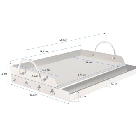 4 Piastre Calore In Acciaio Inox Per Barbecue Gas – Ricambio Per Kenmore Perfect Flame Master Forge 41x10 Cm