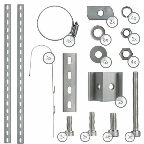 Set Adattatori Universali Per Pannelli Sandwich Olio - Alluminio AN8 Con Radiatore E Connettori M22