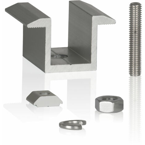 Morsetti Centrali Per Pannelli Solari - In Alluminio Per Profili 20 Mm - Foto 6