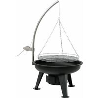 BBQ-Toro Griglia girevole con griglia Ø 64 cm Griglia a carbonella, ciotola per fuoco