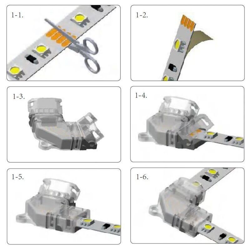 Connecteur d'angle 90º pour ruban LED RGB 10mm | B·LED