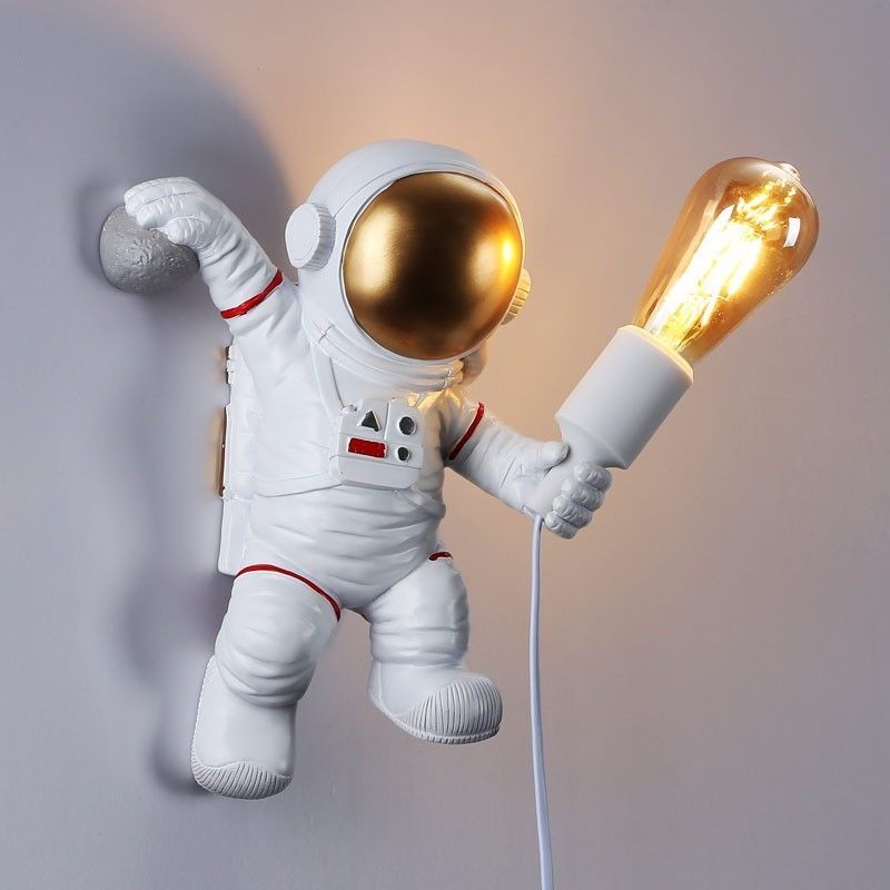 Lampe Astronaute en résine Blanc – Comptoir des Kids