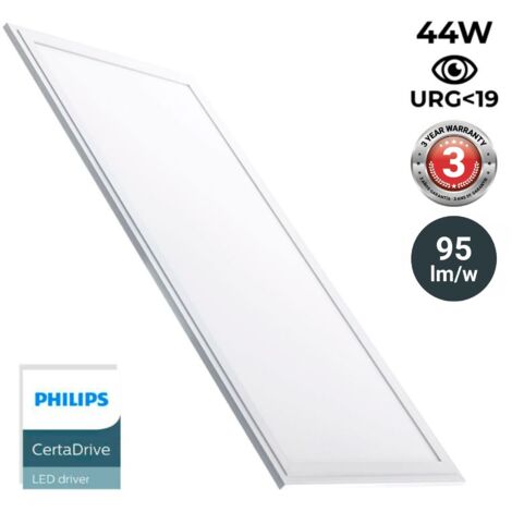 Barcelona Led – Panneau LED 120x30cm 44W – Driver PHILIPS – Blanc neutre – UGR<19 pour confort visuel – Installation encastrée - UGR19