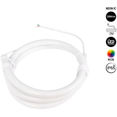 Néon LED flexible RGB intelligent IC - circulaire à 360º - Ø22mm