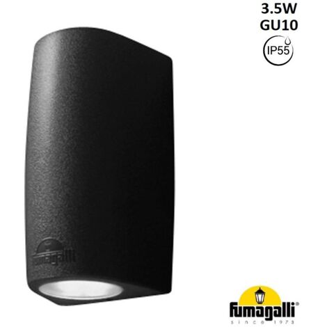 Applique murale Fumagalli "Marta" GU10 3.5W IP55 - Noir (1/5)