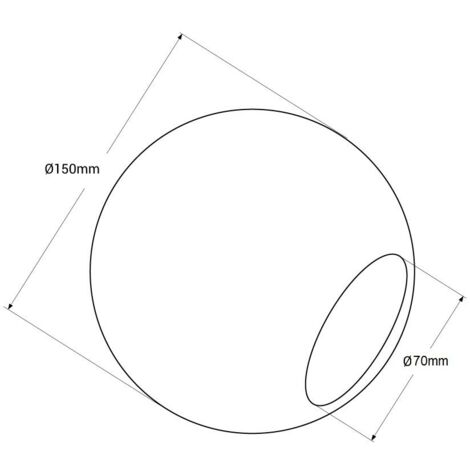 Abat-jour boule en verre de rechange - Ø150mm