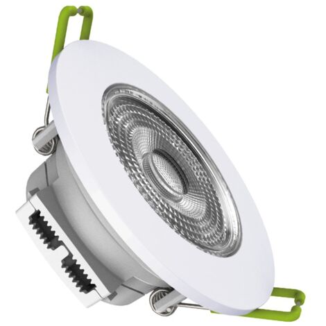 Spot LED encastrable 3en1 rond noir 7W IP20