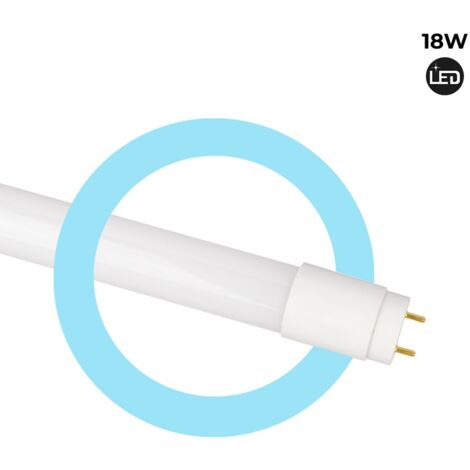 Barcelona Led – Tube LED T8 120 cm 18W – 140 lm/W – Verre opale pour lumière homogène – Tension 175-265V – Angle d'ouverture 330º