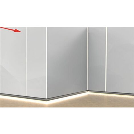 Diffuseur noir pour profilé aluminium d'intégration (2m)
