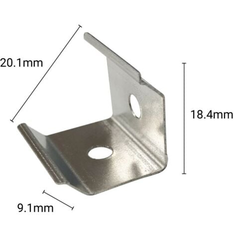 Clip de fixation 45º pour profilé aluminium 18x12mm (1U)