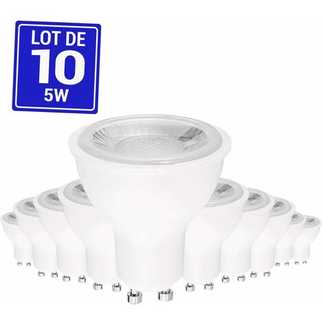 Ampoule halogène Gu5.3 Mr16 35w 12v blanc chaud 2800k Dimmable, couvercle  en verre 400 Lumens 2 broches Spot de remplacement, Pack De 8 Cisea