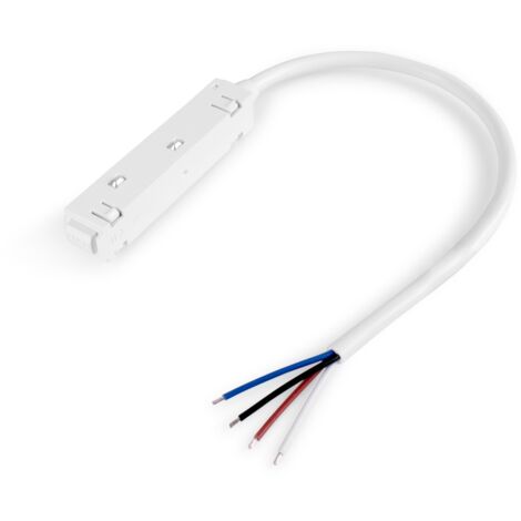 Connecteur d'alimentation avec câble pour rail magnétique - 48V - Blanc