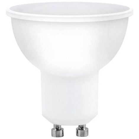 KIT x 10 - Collerette spot orientable noir Ø90mm + Ampoule GU10 - Blanc Chaud