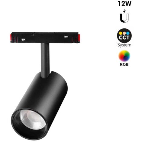 Spot LED sur rail magnétique RGB + CCT - 48V - 12W - Mi Light (1/5)