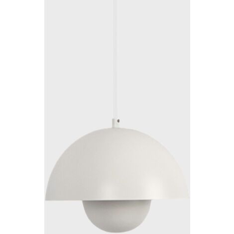 Barcelona Led – Suspension déco blanche en aluminium – Ampoule E27 non incluse – Longueur câble 100 cm – Luminaire intérieur IP20