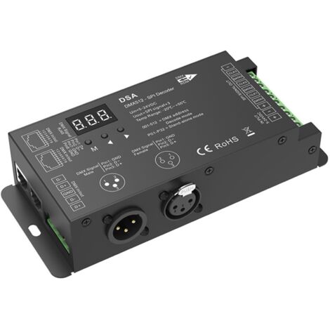 Décodeur DMX512 vers SPI Pixel 5-24V DC - Contrôleur RF (1/4)