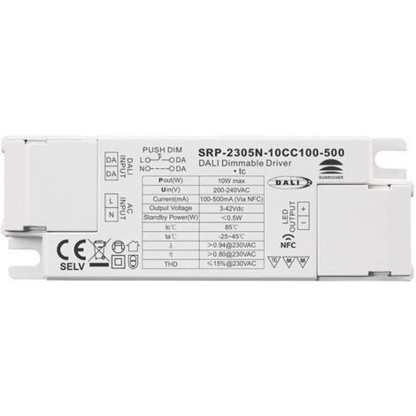 Driver DALI DT6 monochrome dimmable 220-240V - Sortie 3-42V DC - (1/3)