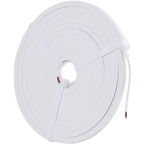 Néon LED flexible monochrome 24V DC - 10x10mm - 5 mètres - Kit - Blanc Froid