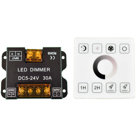 Contrôleur MONOCHROME pour rubans LED avec panneau tactile RF - (1/5)