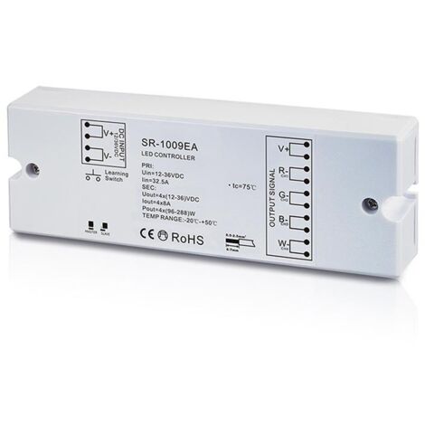 Contrôleur RGB/RGBW Dimmer PMW - 12-36VDC (4 canaux, 8A/canal) -
