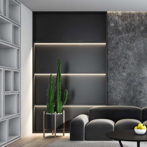 Profilé en aluminium pour ruban LED avec diffuseur - Surface - - Argent