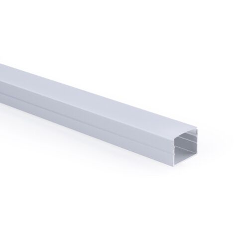 Profilé en aluminium pour ruban LED avec diffuseur - Surface - - Argent