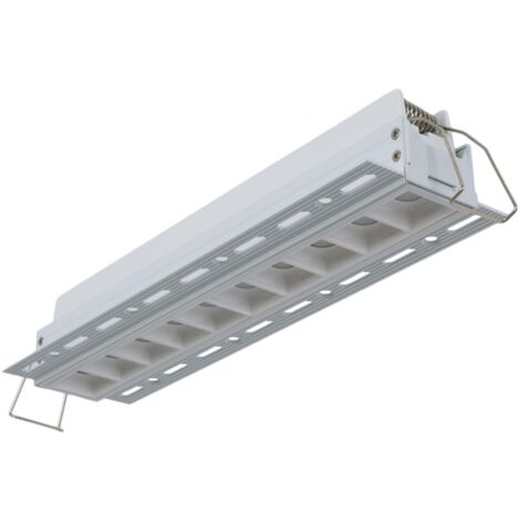 Spot linéaire LED trimless / intégration - 20W - UGR18 - IRC90 - - Blanc Neutre - Blanc