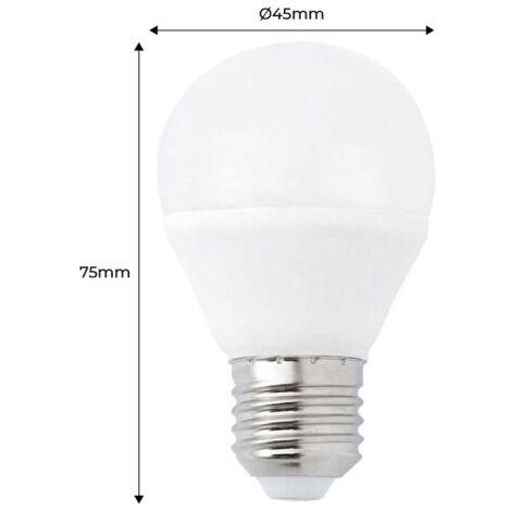 Ampoule LED G45 E27 4W - Blanc Chaud