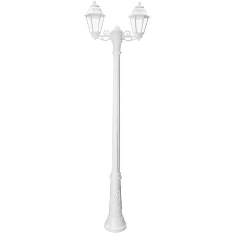 Lampadaire extérieur double FUMAGALLI "Gigi Bisso/Anna" - 2x E27 - Blanc