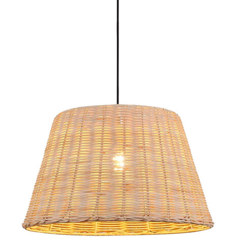 Suspension en osier "Hank" - Noir boho chic