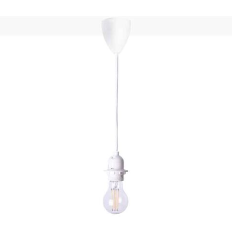Barcelona Led – Câble électrique de suspension E27 130cm – Matériau polycarbonate – Hauteur réglable jusqu'à 1,3 m – Compatible ampoules LED vintage