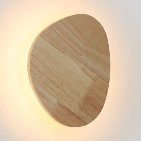 Applique murale en bois "Eclipse 3" 12W - Lumière chaude - Blanc Chaud