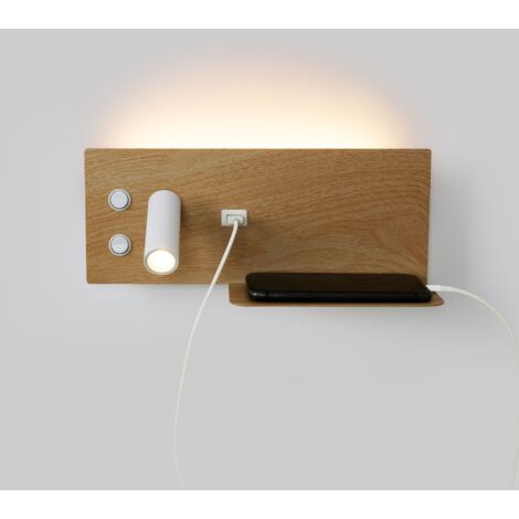 Applique de lecture avec port USB "Turin" - Double éclairage -