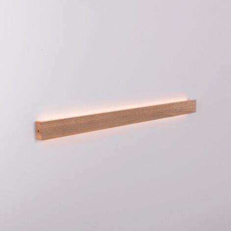 Barcelona Led – Applique murale linéaire en bois – 26W – 100cm – Blanc chaud – Éclairage diffuse avec driver Philips – IP20 pour intérieur
