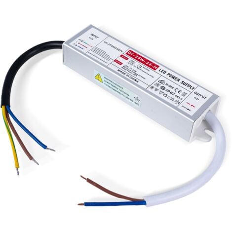 Alimentation LED 24V étanche 24W extra-plate - 1.0A - IP67