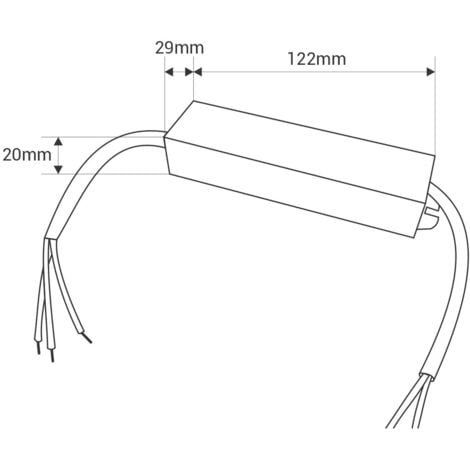 Alimentation LED 24V étanche 24W extra-plate - 1.0A - IP67