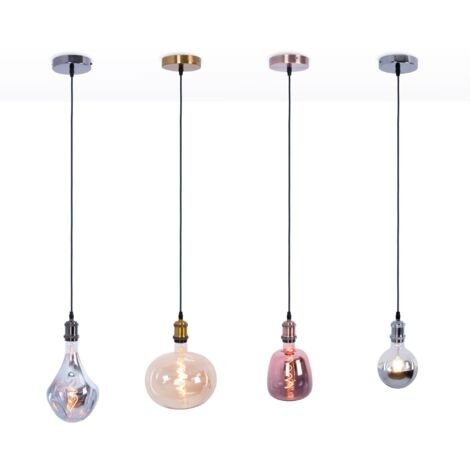 Suspension à douille E27 vintage/rétro - 4 couleurs - Cuivre