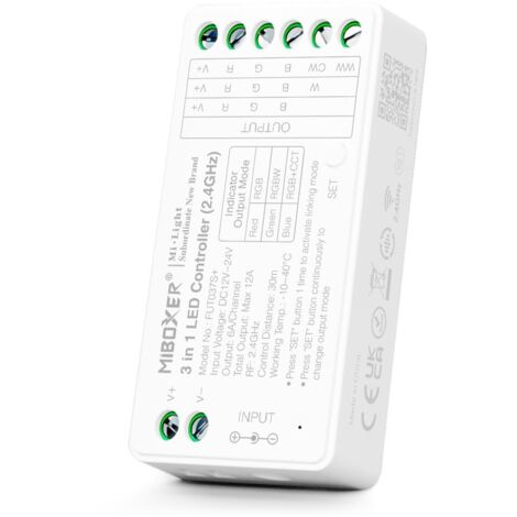 Contrôleur ruban LED 3 en 1 RGB - RGBW - RGB+CCT - 12/24V DC - (1/3)