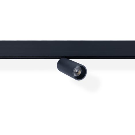 Spot LED sur rail magnétique 48V - 10W - Gradation DALI-2 - Noir - Noir